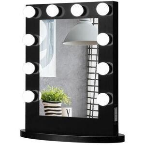 Slickblue Hollywood Makeup Vanity Mirror Tanding Vanity Makeup Mirror - Black