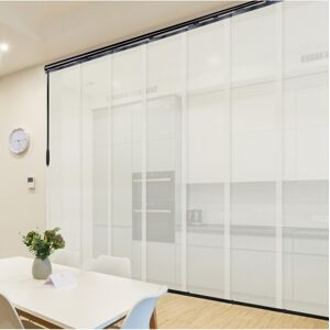 Rod Desyne Dappled Ash Blind 7-Panel Single Rail Panel Track Extendable 110