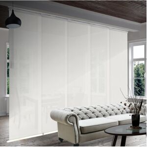 Rod Desyne Pewter Mesh Blind 5-Panel Single Rail Panel Track Extendable 58