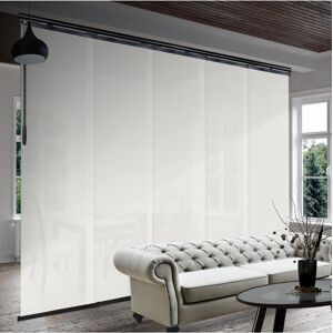 Rod Desyne Pewter Mesh Blind 5-Panel Single Rail Panel Track Extendable 58