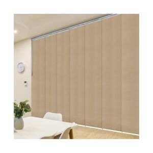 Rod Desyne Dunmore Cream Blind 7-Panel Single Rail Panel Track Extendable 110