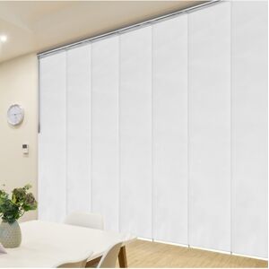 Rod Desyne Embroidered Chiffon Blind 7-Panel Single Rail Panel Track Extendable 110