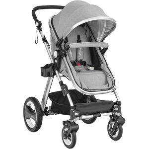 Slickblue Folding Aluminum Baby Stroller Baby Jogger with Diaper Bag - Grey