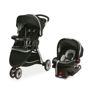 Graco FastAction Sport Stroller & SnugRide Click Connect 35 Car Seat Travel System - Gotham Grey