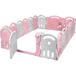 Costway 18-Panel Baby Playpen Kids Activity Center Playard -Panel Baby Plaype