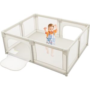 Slickblue Baby Playpen Extra Large Kids Activity Center Safety Play - White