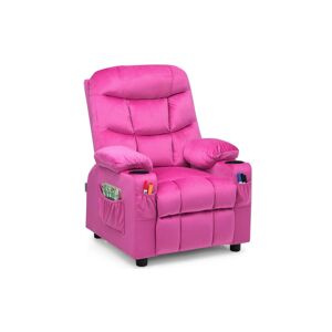 Slickblue Kids Recliner Chair with Cup Holders - Pink