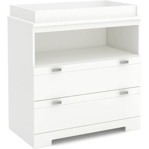 Slickblue Modern Nursery Baby Changing Table with 2 Drawers for Storage Practical and Stylish - White