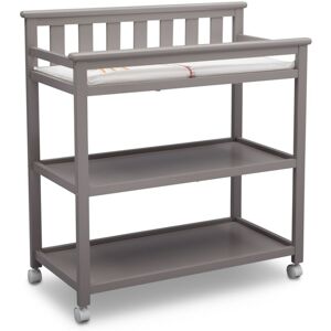 Delta Children Flat Changing Table with Wheels - Grey