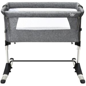 Slickblue Travel Portable Baby Bed Side Sleeper Bassinet Crib with Carrying Bag - Grey