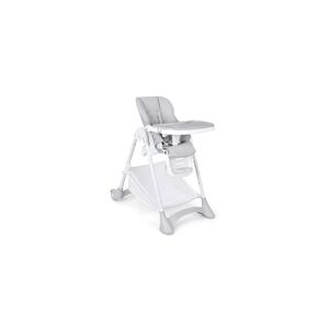 Slickblue Baby Folding Chair with Wheel Tray Storage Basket - Grey