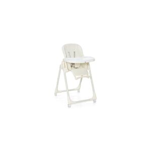 Slickblue Folding High Chair with Height Adjustment and 360° Rotating Wheels - Beige