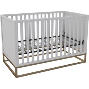 Little Seeds Haven 3-in-1 Convertible Wood Crib with Metal Base - Dove Gray