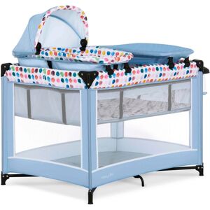 Dream On Me Lilly Deluxe Play yard With Full Bassinet, Changing Tray And Infant Napper With Canopy, Spring Blue - Spring blue