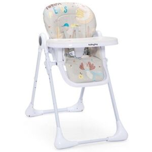 Slickblue Baby High Chair Folding Feeding Chair with Multiple Recline and Height Positions - Grey