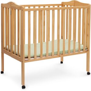 Delta Children Folding Portable Mini Baby Crib with Mattress - Natural