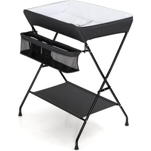 Slickblue Baby Storage Folding Diaper Changing Table - Black