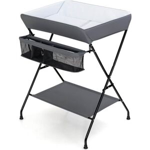 Slickblue Baby Storage Folding Diaper Changing Table - Grey