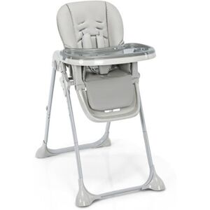 Slickblue Baby Convertible High Chair with Wheels - Grey