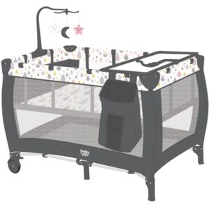 Slickblue Portable Baby Playard with Changing Table Bassinet and Music Box - Multi-color