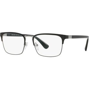 Prada Pr 54TV Men's Rectangle Eyeglasses - Matte Blac