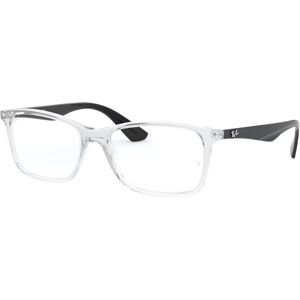 Ray-Ban RB7047 Unisex Square Eyeglasses - Transparent