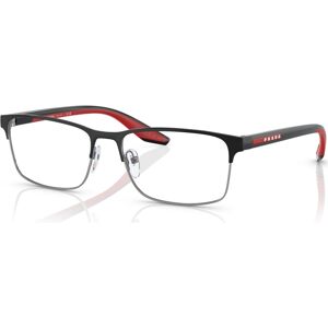 Prada Linea Rossa Men's Rectangle Eyeglasses, Ps 50PV55-o - Black, Silver-Tone