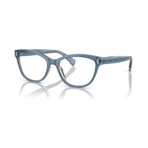 Ralph Lauren Ralph by Ralph Lauren Women's Oval Eyeglasses, RA7152U 52 - Transparent Blue On Light Gray