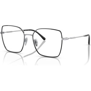 Vogue Eyewear Women's Irregular Eyeglasses, VO4274 51 - Top Black, Silver-Tone