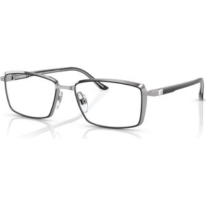 Starck Eyes Men's Rectangle Eyeglasses, SH2071T56-o - Silver-Tone, Black