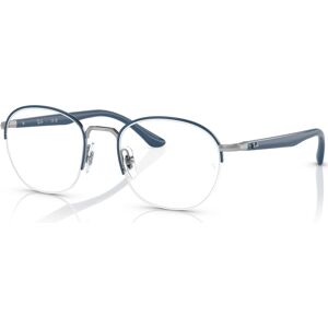 Ray-Ban Unisex Square Eyeglasses, RX648752-o - Blue On Silver-Tone