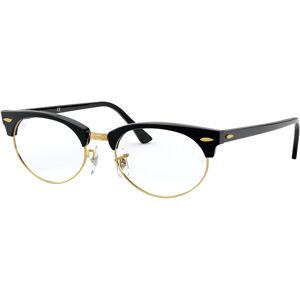 Ray-Ban RX3946V Unisex Oval Eyeglasses - Shiny Black