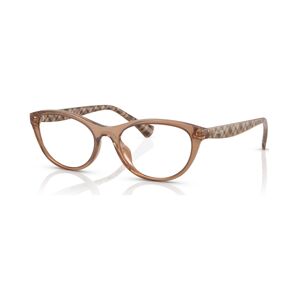 Ralph Lauren Ralph by Ralph Lauren Women's Oval Eyeglasses, RA7143U51-o - Shiny Transparent Caramel