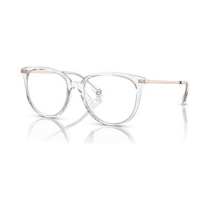 Michael Kors Women's Round Eyeglasses, MK4106U 54 - Clear Transparent