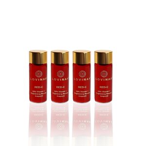 Lovinah Skincare 60% Vitamin C Booster 4-Piece Ampoules Set, 20 mL - Red