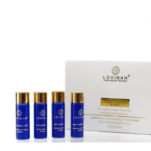 Lovinah Skincare Copper Peptide and Epidermal Growth Factor Barrier Repair 4-Piece Ampoules Set, 20 mL - Blue