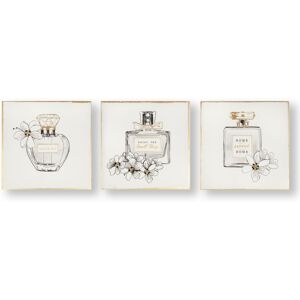 Graham & Brown Pretty Perfume Bottles Canvas, Set of 3 - Natural