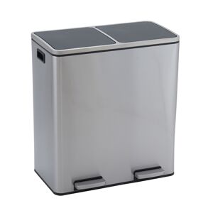 Household Essentials Stainless Steel 30L Maxwell Recycle and Trash Step Bin - Stainless Steel