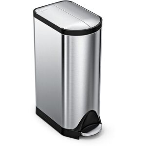 simplehuman Brushed Stainless Steel 30 Liter Fingerprint Proof Butterfly Step Trash Can - BRUSHED SS