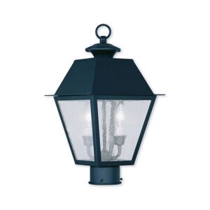 Livex Mansfield 2-Light Outdoor Post Lantern - Black