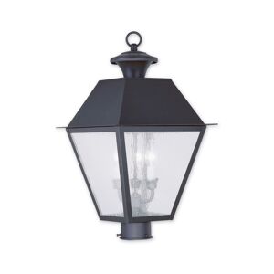 Livex Mansfield 3-Light Outdoor Post Lantern - Bronze