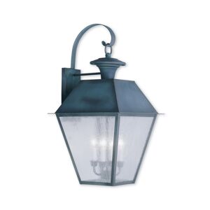 Livex Mansfield 4-Light Outdoor Wall Lantern - Charcoal