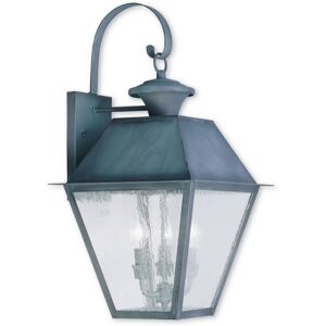 Livex Mansfield 3-Light Outdoor Wall Lantern - Charcoal