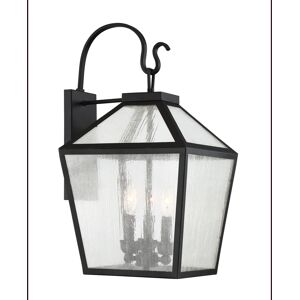 Savoy House Woodstock 3-Light Outdoor Wall Lantern in Black - Black