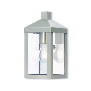 Livex Nyack 1-Light Outdoor Wall Lantern - Brushed Nickel
