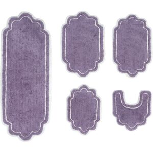 Home Weavers Allure Bathroom 5-Pc. Bath Rug Set - Purple