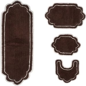 Home Weavers Allure Bathroom 4-Pc. Bath Rug Set - Brown