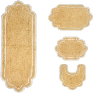 Home Weavers Allure Bathroom 4-Pc. Bath Rug Set - Butter