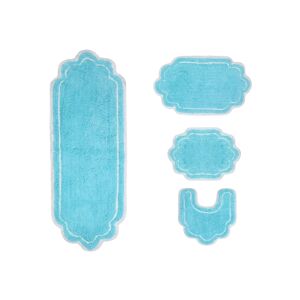 Home Weavers Allure Bathroom 4-Pc. Bath Rug Set - Turquoise