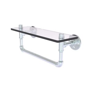 Allied Pipeline Collection 16 Inch Glass Shelf with Towel Bar - Polished chrome